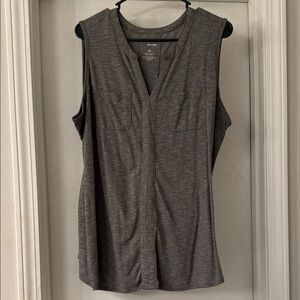 Green/Gray Sleeveless Women's Top